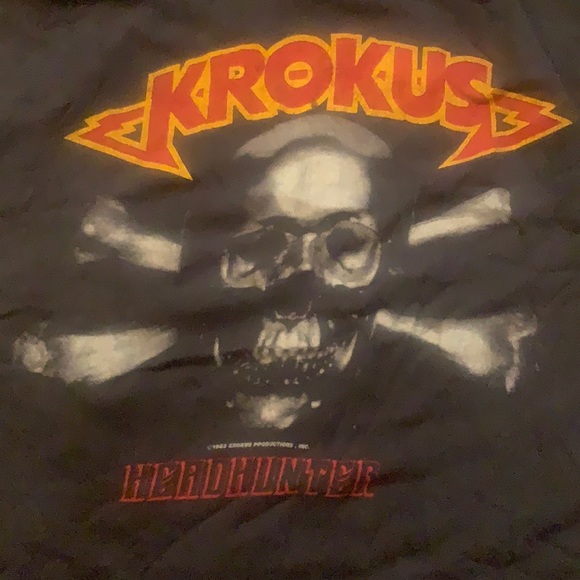 Vintage Krokus Shirt  Men World Tour 1983 80s 83 - Picture 1 of 5
